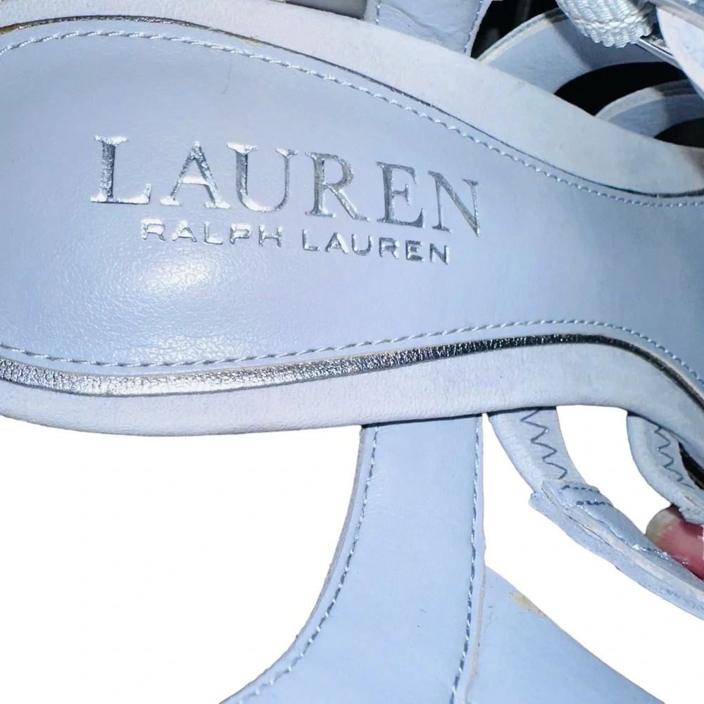 Lauren Ralph Lauren - Aleigh strappy nubuck sandal, Chalk Gray, Size6.5B
